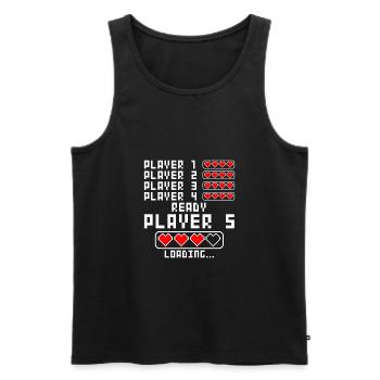 Schwangerschaft verkünden Baby 5 Kind fünf fünftes - Männer Premium Bio Tank Top - Schwarz - Vorne - AI Model Male 178 light (178cm)