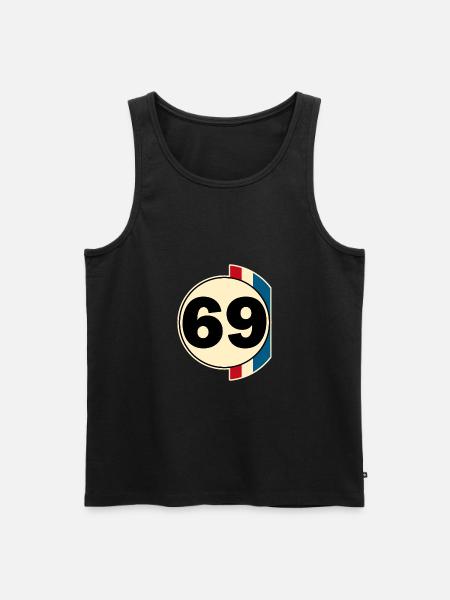 69 - Men's Premium Organic Tank Top - black