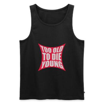 Logo Too old - Männer Premium Bio Tank Top - Schwarz - Vorne - Michal (187cm)