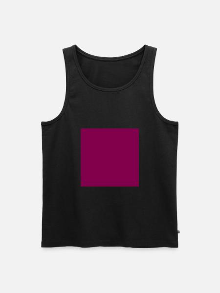 Magenta Quadrat - Männer Premium Bio Tank Top - Schwarz