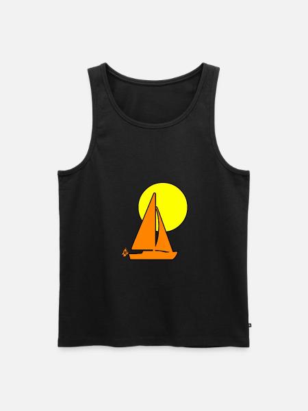 Sail - Men's Premium Organic Tank Top - black