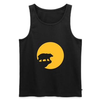 Bear Moon Cliff - Men's Premium Organic Tank Top - black - Front - AI Model Male 178 light (178cm)