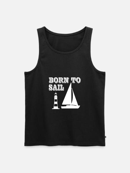 Sail - Men's Premium Organic Tank Top - black