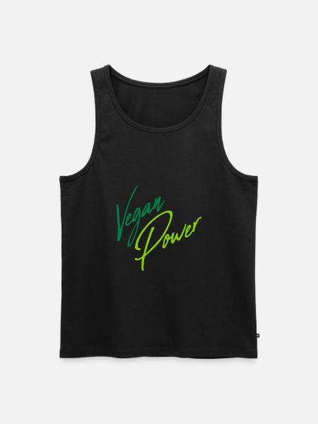 Vegan Power Handwriting - Men's Premium Organic Tank Top - black