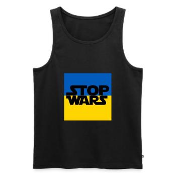 Ukraine - Männer Premium Bio Tank Top - Schwarz - Vorne - AI Model Male 178 light (178cm)
