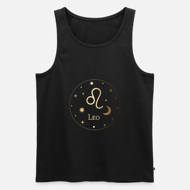 Leo - Sternzeichen - Löwe - Horoskop - Männer Premium Bio Tank Top - Schwarz
