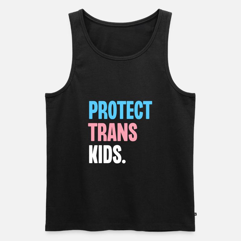 Trans-Kinder schützen - Männer Premium Bio Tank Top - Schwarz