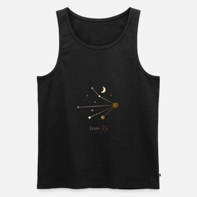 Libra/Waage - Sternzeichen - Männer Premium Bio Tank Top - Schwarz