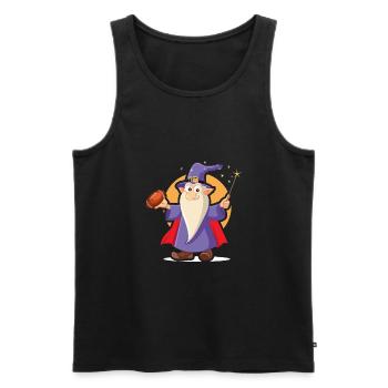 Zauberer - Männer Premium Bio Tank Top - Schwarz - Vorne - AI Model Male 178 light (178cm)