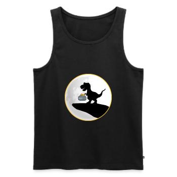 curling curling curlingdino curling stone - Men's Premium Organic Tank Top - black - Front - AI Model Male 178 light (178cm)