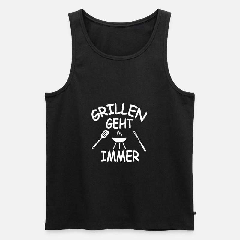 Grillen - Männer Premium Bio Tank Top - Schwarz