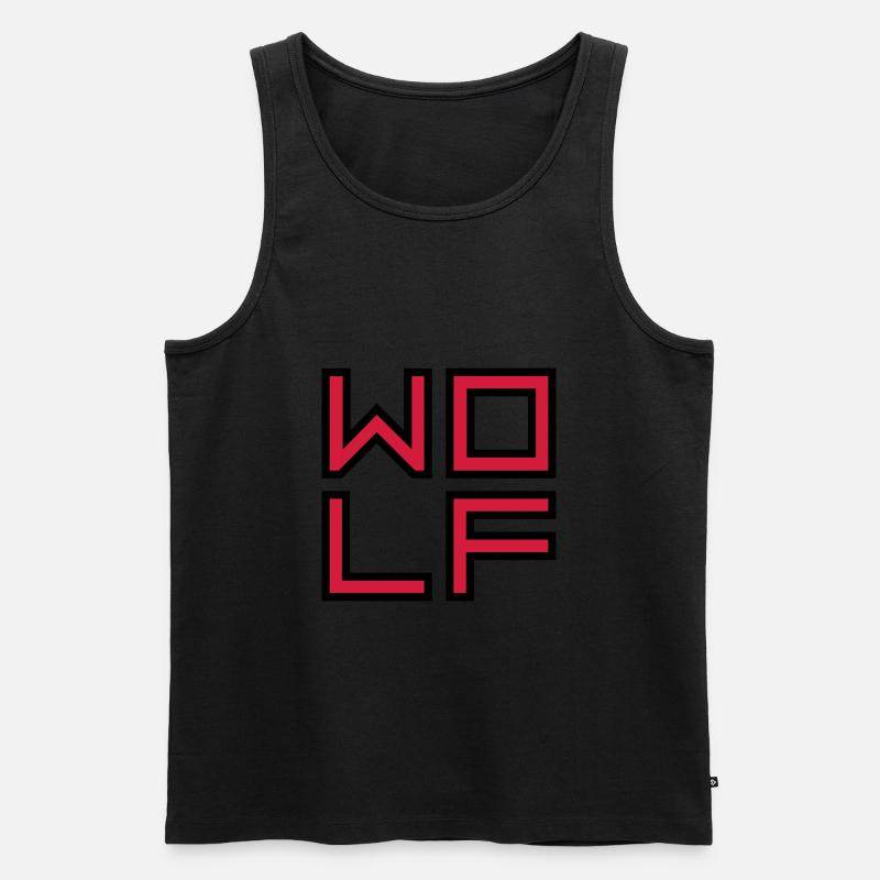 Logo du loup intérieur - Débardeur bio Premium Homme - noir