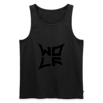 Wild Wolf Logo - Men's Premium Organic Tank Top - black - Front - AI Model Male 178 light (178cm)
