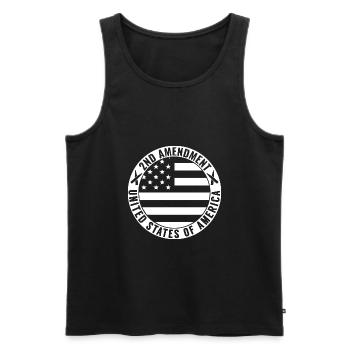2nd Amendment United States of America - Men's Premium Organic Tank Top - black - Front - AI Model Male 178 light (178cm)