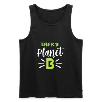 There is no Planet B - Männer Premium Bio Tank Top - Schwarz - Vorne - AI Model Male 178 light (178cm)