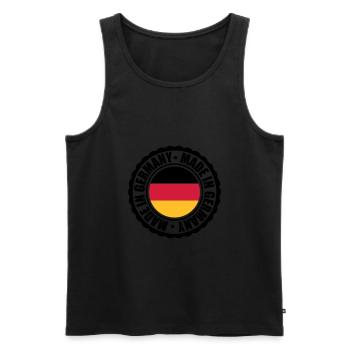 Made in Germany - Men's Premium Organic Tank Top - black - Front - AI Model Male 178 light (178cm)