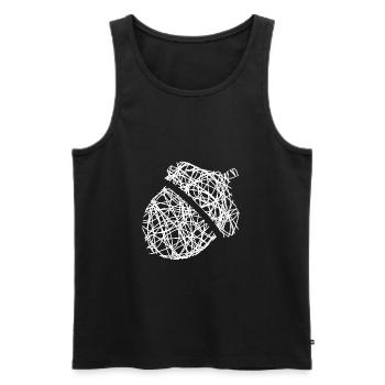 Hazelnut Nut Doodle Gift Idea - Men's Premium Organic Tank Top - black - Front - AI Model Male 178 light (178cm)