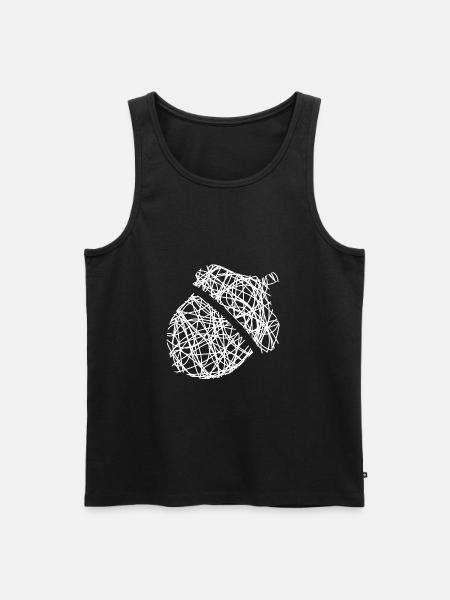 Hazelnut Nut Doodle Gift Idea - Men's Premium Organic Tank Top - black