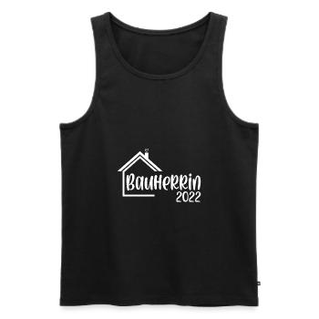 Bauherrin 2022 - Männer Premium Bio Tank Top - Schwarz - Vorne - Michal (187cm)