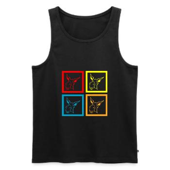 Donkey Esel - Männer Premium Bio Tank Top - Schwarz - Vorne - AI Model Male 178 light (178cm)