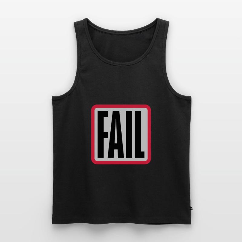 Button Fail Logo Men's Premium Organic Tank Top