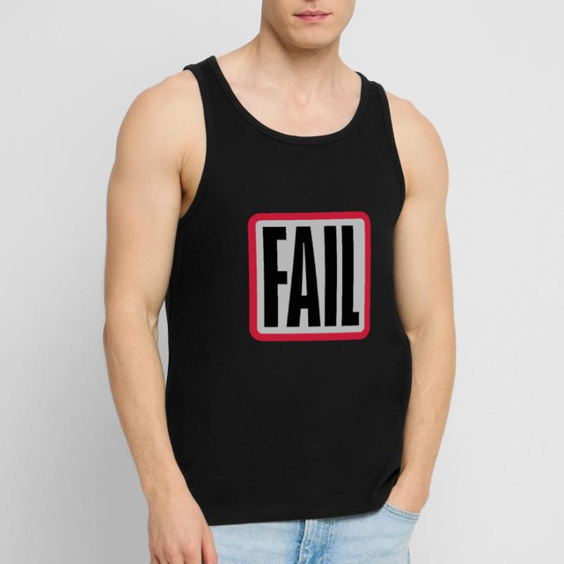 Button Fail Logo Men's Premium Organic Tank Top