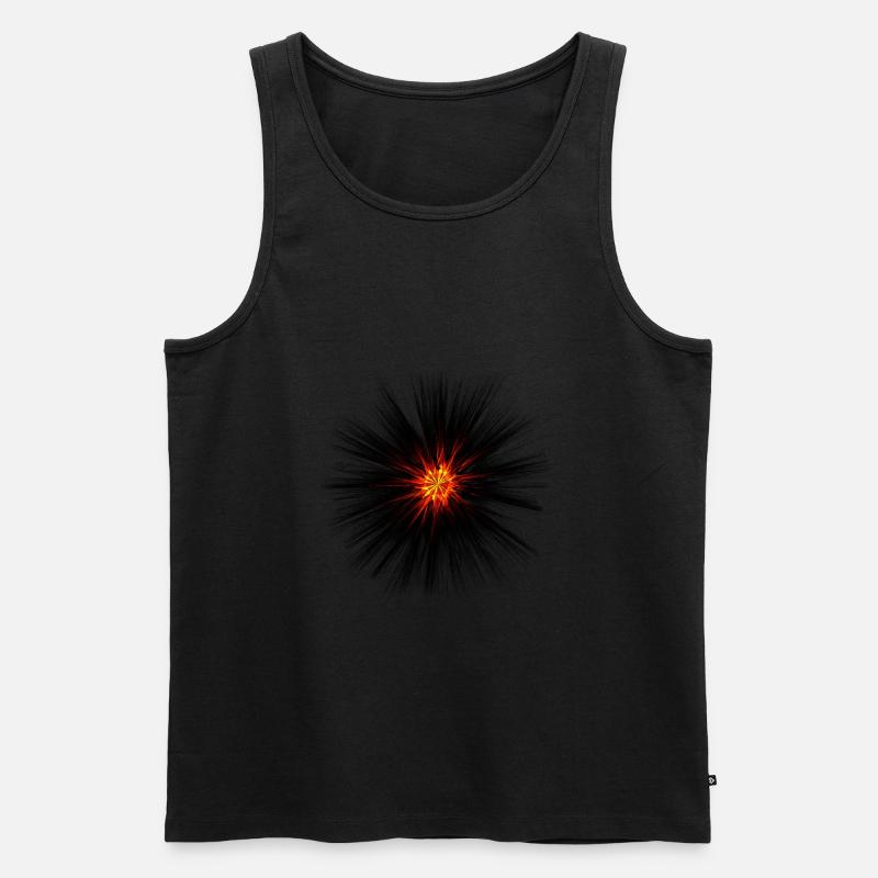 Dunkle Explosion - Männer Premium Bio Tank Top - Schwarz