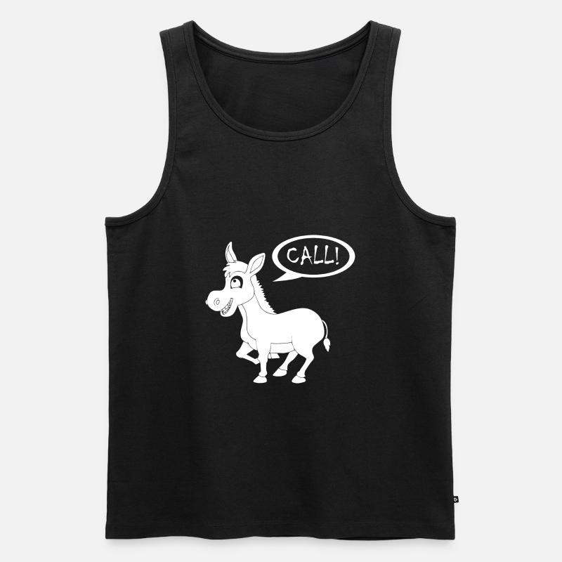 Donkey Esel - Männer Premium Bio Tank Top - Schwarz