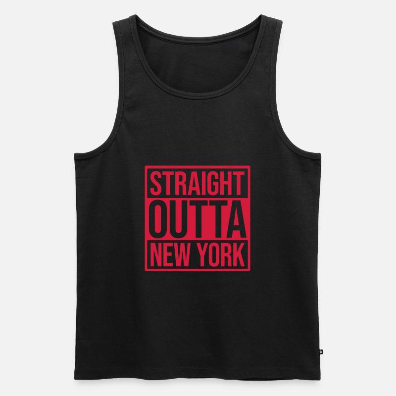 Straight outta NYC - Männer Premium Bio Tank Top - Schwarz