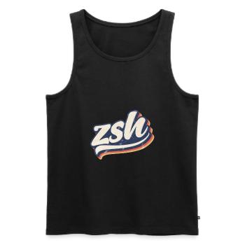 zsh | zshell | Z shell - Men's Premium Organic Tank Top - black - Front - AI Model Male 178 light (178cm)
