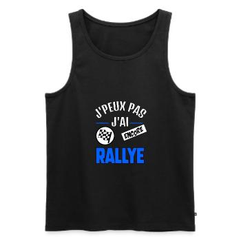 J’peux pas j’ai rallye - Débardeur bio Premium Homme - noir - Devant - Michal (187cm)