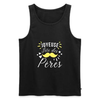 Fête des pères - Débardeur bio Premium Homme - noir - Devant - Michal (187cm)