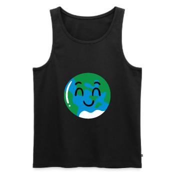 Erde - Männer Premium Bio Tank Top - Schwarz - Vorne - AI Model Male 178 light (178cm)