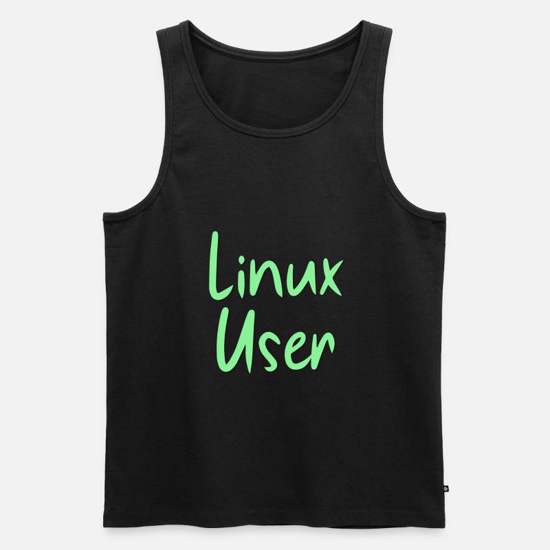 Linux Users - Men's Premium Organic Tank Top - black