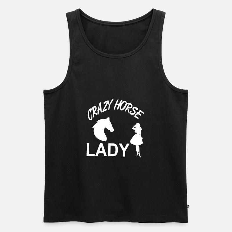 Pferd - Männer Premium Bio Tank Top - Schwarz