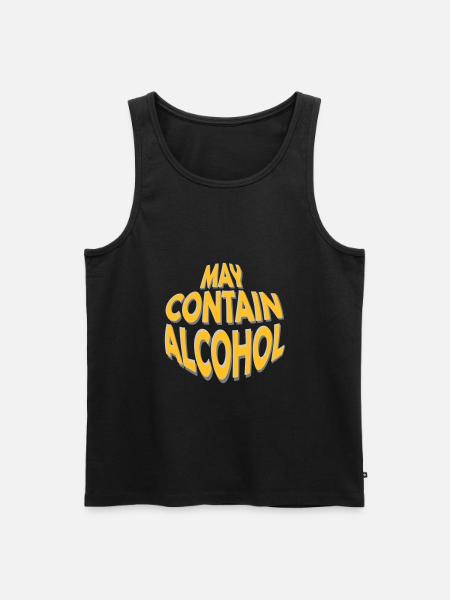 Beer belly May contain alcohol - Men's Premium Organic Tank Top - black