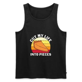 Cut My Life Into Pieces - Men's Premium Organic Tank Top - black - Front - Michal (187cm)