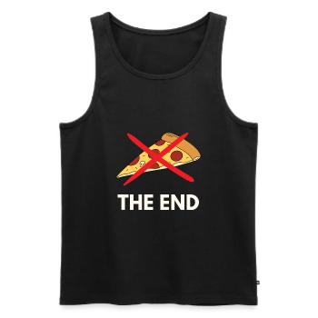 PIZZA THE END - Débardeur bio Premium Homme - noir - Devant - Michal (187cm)