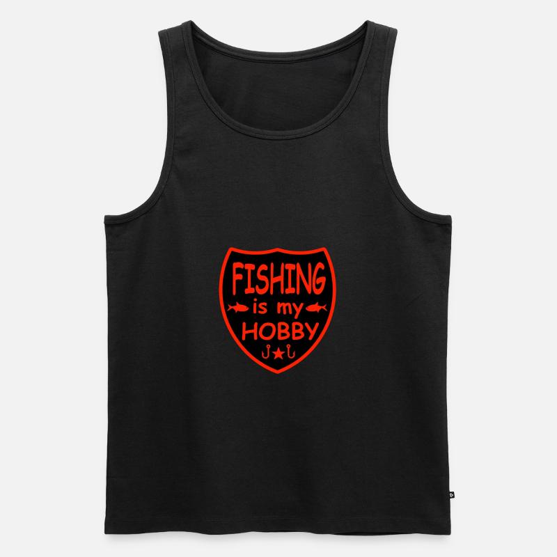 Angeln - Männer Premium Bio Tank Top - Schwarz