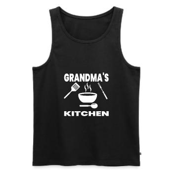 Granny - Men's Premium Organic Tank Top - black - Front - AI Model Male 178 light (178cm)