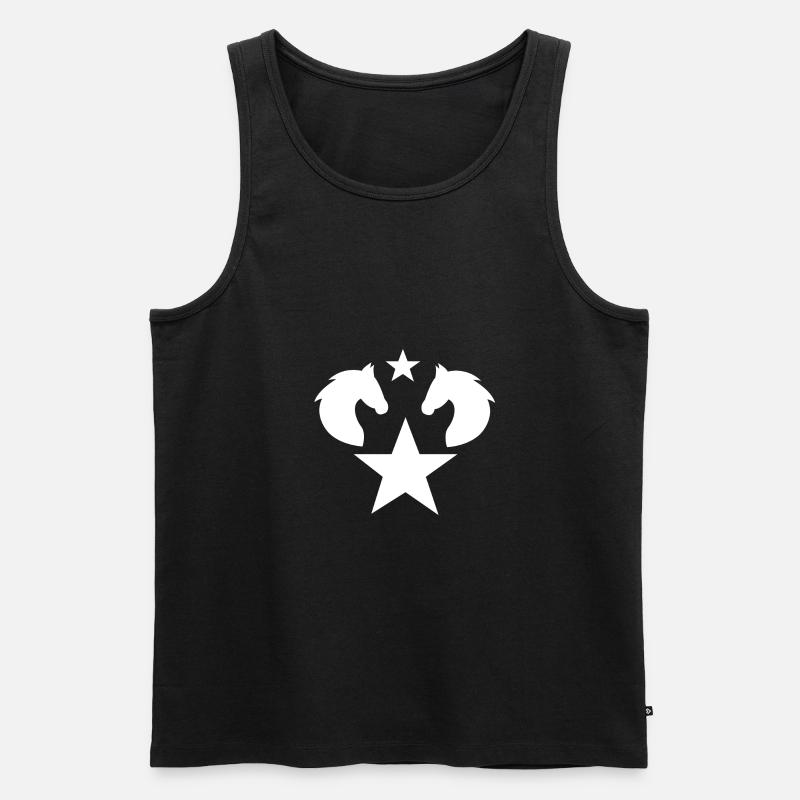 Pferd - Männer Premium Bio Tank Top - Schwarz