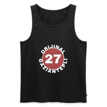 Gaziantep - Männer Premium Bio Tank Top - Schwarz - Vorne - Michal (187cm)