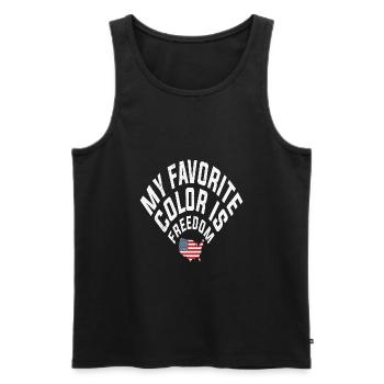 My favorite Color is Freedom - Männer Premium Bio Tank Top - Schwarz - Vorne - AI Model Male 178 light (178cm)