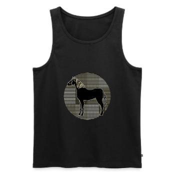 Dock - Men's Premium Organic Tank Top - black - Front - AI Model Male 178 light (178cm)