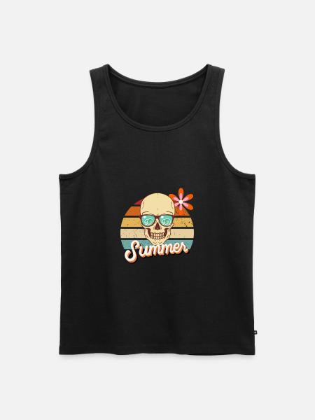 Skull Summer - Men's Premium Organic Tank Top - black