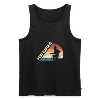 Pest Control Technician Exterminator Silhouette - Männer Premium Bio Tank Top - Schwarz - Vorne - AI Model Male 178 light (178cm)
