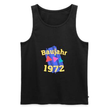 Jahrgang 1972 Geburtstag 51 - Baujahr März 1972 - Männer Premium Bio Tank Top - Schwarz - Vorne - Michal (187cm)