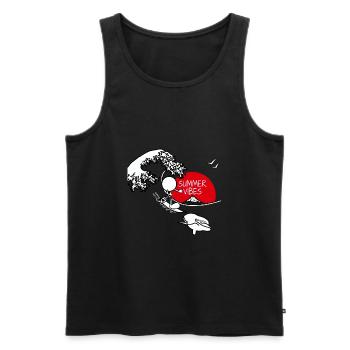 Summer Vibes Plain Doddle - Men's Premium Organic Tank Top - black - Front - AI Model Male 178 light (178cm)