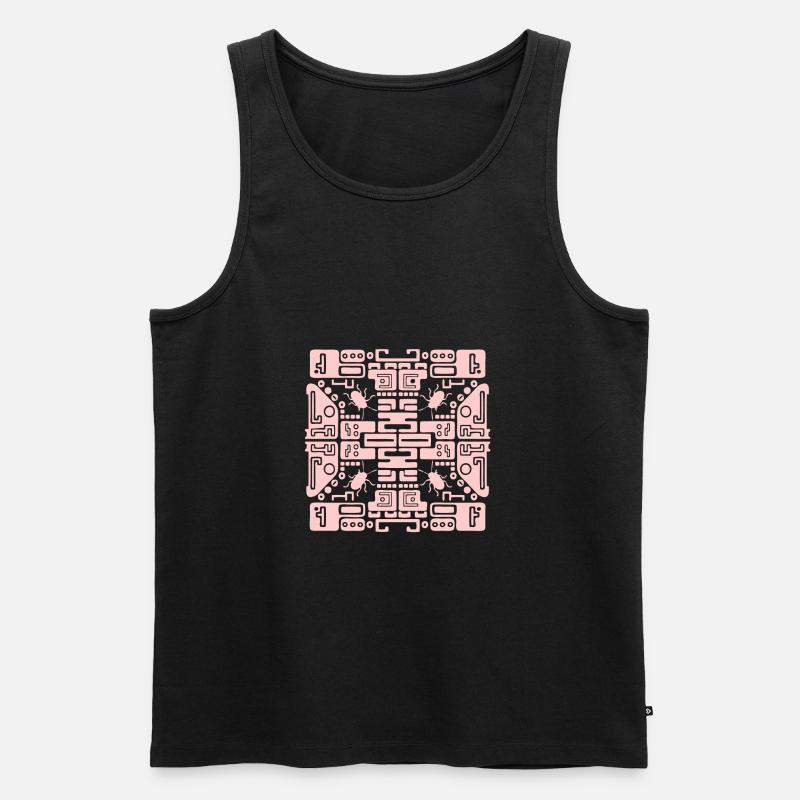 computer bug progamming - Männer Premium Bio Tank Top - Schwarz