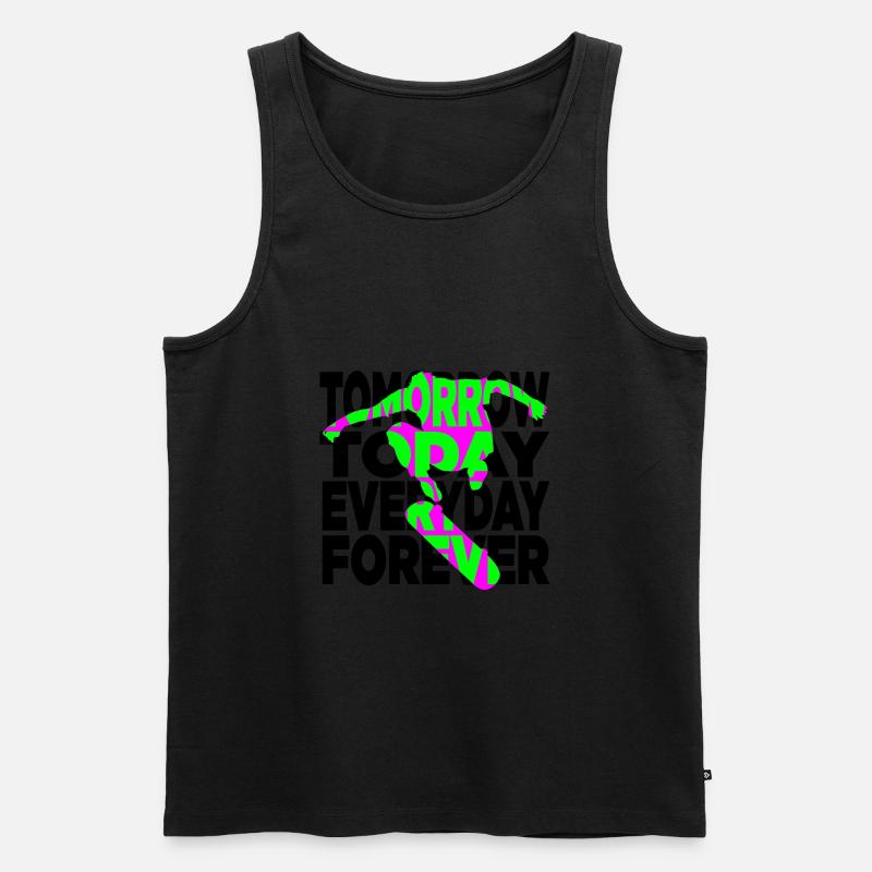 Skateboarding forever - Männer Premium Bio Tank Top - Schwarz